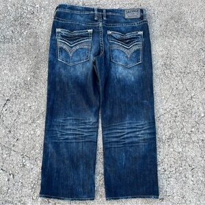 Vintage Salvage Men's Dark Blue Relaxed Jeans size 34